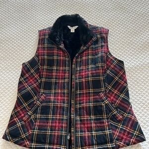 Coldwater Creek Plaid Women’s Vest